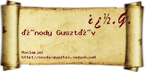 Ónody Gusztáv névjegykártya