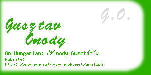 gusztav onody business card